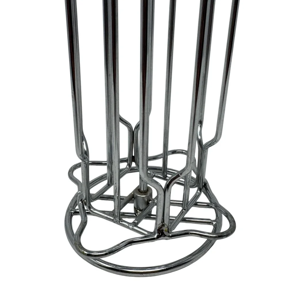 Chrome‎ Rotating Coffee Pod Holder Carousel Tower Organizer Silver Metal 15in